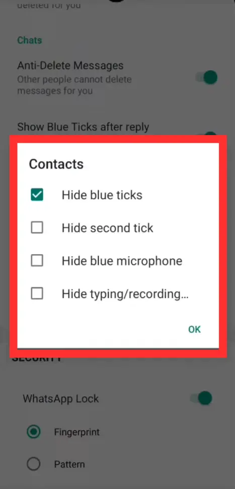 YO Whatsapp Contact Setting