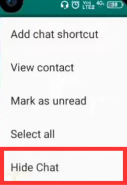 YO Whatsapp Hide Chat Step 1