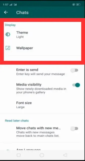 GB Whatsapp Chat Settings