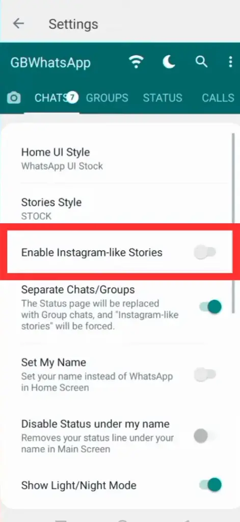 GB Whatsapp Instagram Stories
