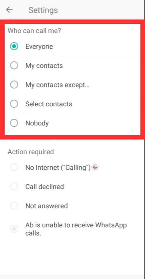 GB Whatsapp Who Can Call Me