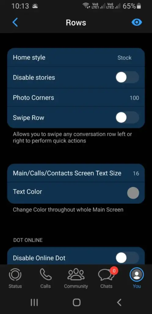 MB Whatsapp Rows