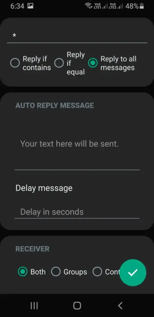 WhatsApp Plus Auto Reply Settings