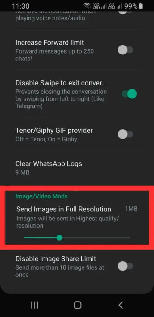 Whatsapp Plus Image Quality