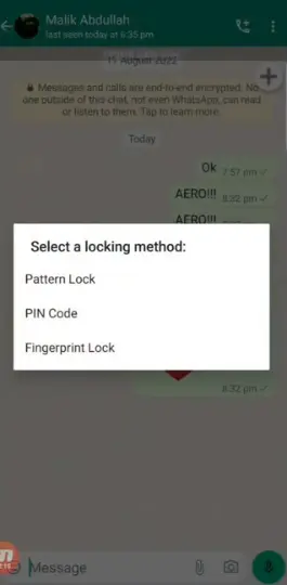 Aero WhatsApp Lock Patterns