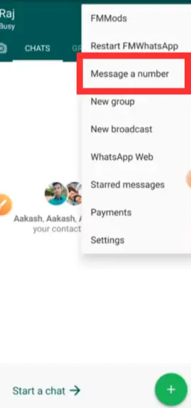 FM WhatsApp Message a Number