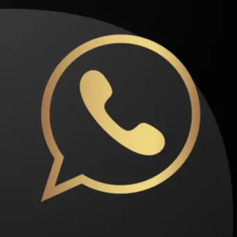 Gold WhatsApp Logo