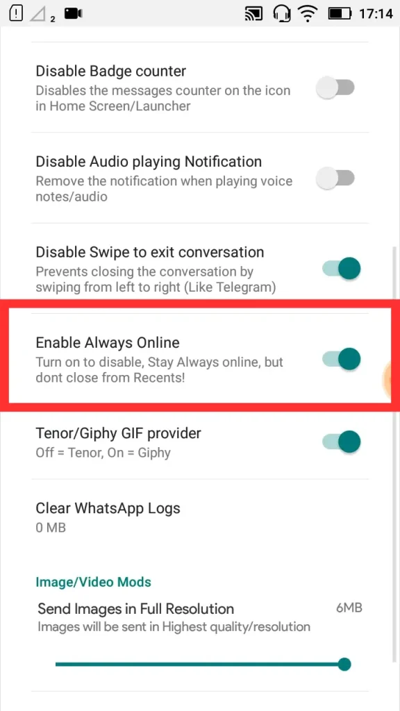 JT WhatsApp Enable Always Online