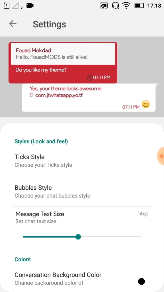 JTWhatsApp Bubbles Ticks