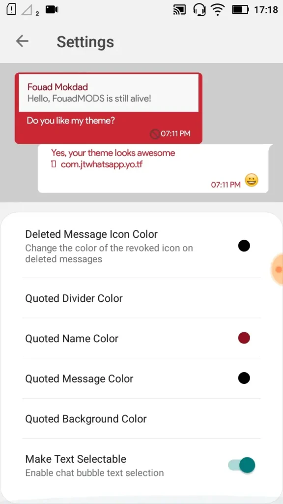 JTWhatsApp Colors Ticks